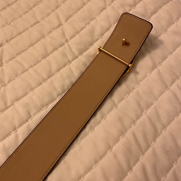 COPY - Tory Burch Reversible Logo WIDE 1 1/2" Belt Blue Blue Beige Cloud Blue L… - Picture 7 of 10